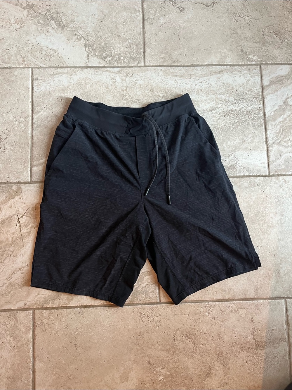 lululemon athletica Men's Black Athletic Shorts with Zip Pocket
